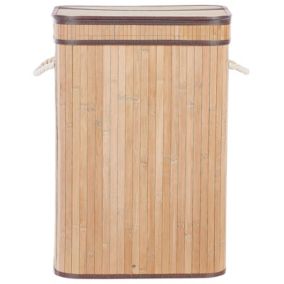 Panier en bambou teinte bois clair 60 cm KALUTARA