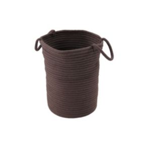 Panier en coton effet cordage chocolat 45x30x40