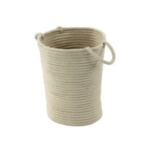 Panier en coton effet cordage écru 45x30x40