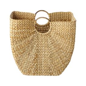 Panier en fibres de jacinthe d'eau naturel WASHUK