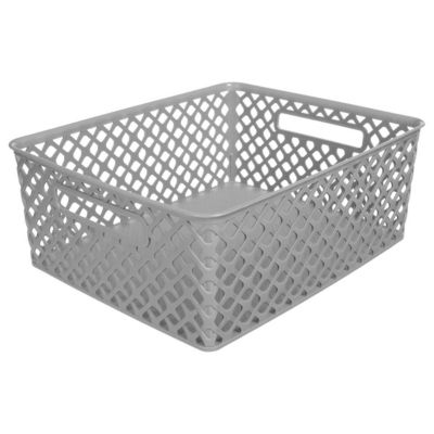 Panier en plastique 11L "Folk" gris - 5five