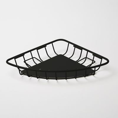 Panier filaire d'angle Koros GoodHome noir