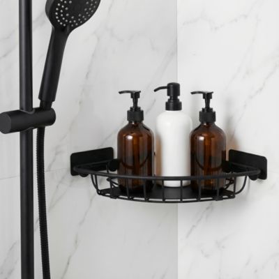 Panier filaire d'angle Koros GoodHome noir