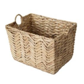 Panier haut en jacinthe d'eau grand modèle - L52xH37 cm