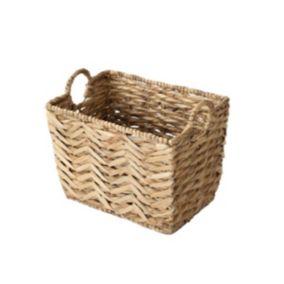 Panier haut en jacinthe d'eau petit modèle - L40xH30 cm