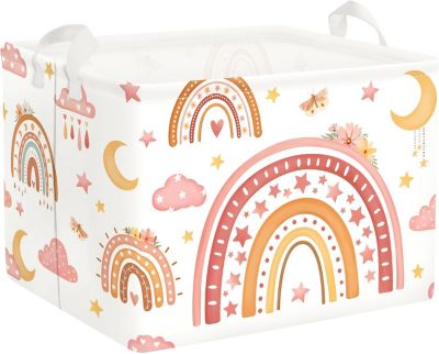 Panier à Jouets Enfant 36 L Pliable Motif Lune