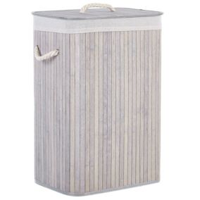 Panier KOMARI Bambou Gris clair