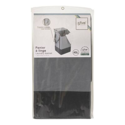 Panier à linge 45L gris - 5five