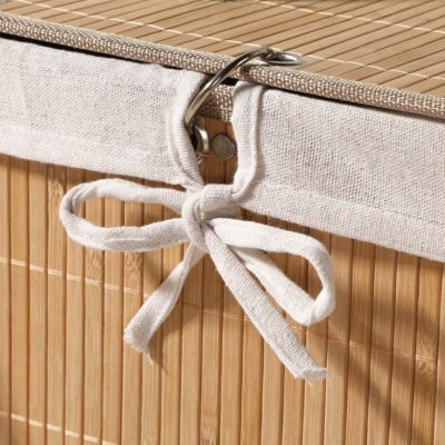 Panier à linge d'angle en bambou H60 cm - YSA
