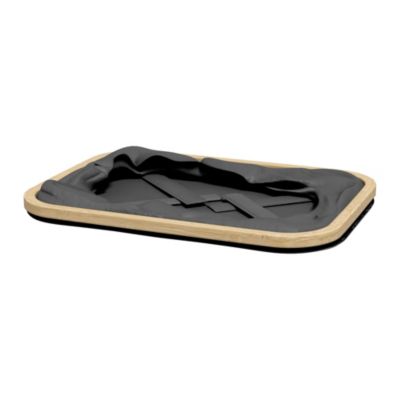 Panier à linge pliable 36L - corbeille à linge sale avec poignées - non tissé noir bambou