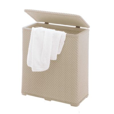 Panier À Linge Sale Pour La Salle De Bain En Résine Thermoplastique Beige 70Lt