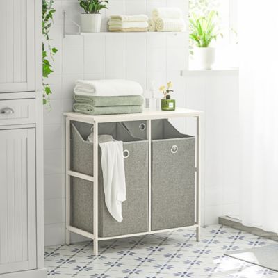 Panier à Linge sur Pied, Corbeille à Linge, BZR57-W, SoBuy