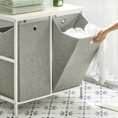 Panier à Linge sur Pied, Corbeille à Linge, BZR57-W, SoBuy