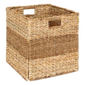 Panier "Ninon" roseau beige 38x38cm - Atmosphera