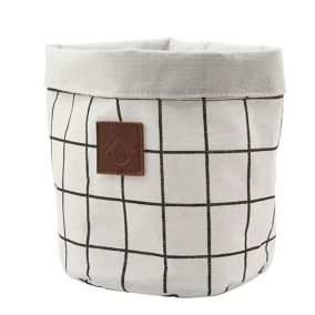 Panier polyester blanc et noir Aetna
