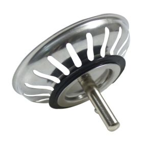 Panier Pour Bonde d'Évier de Cuisine 78 mm - Crépine Universelle Acier Inoxydable, Bouchon Panier Pop-Up, - Lavable Lave-vaisselle