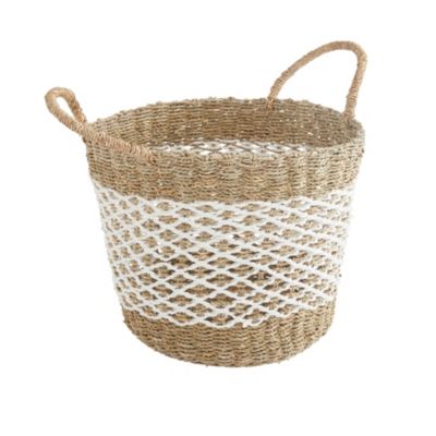 Panier rond en jonc de mer Sierra camel