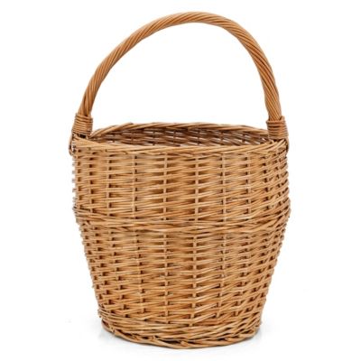Panier rond en osier buff 30 cm -  Type: Panier et corbeille