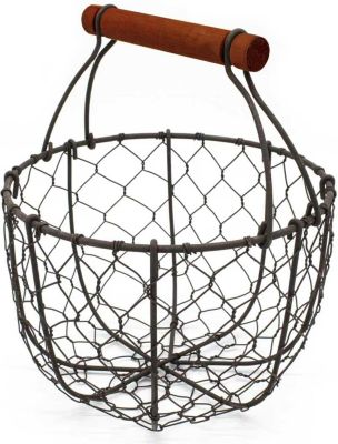Panier Rustique en Fil de Fer pour Fruits et Rangement