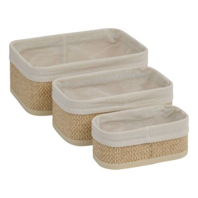 Lot De 4 Paniers Tressés Lise Noir Five
