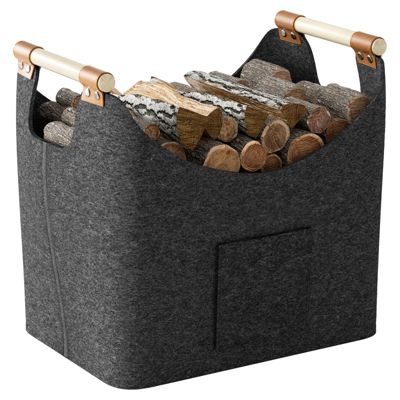 Paniers à bois,  Panier à bûches pliable pour l'achat de bûches, 50x32x40cm