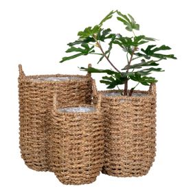 Paniers en Jonc de Mer - Ensemble de 3 Paniers Naturels Pratiques et Élégants