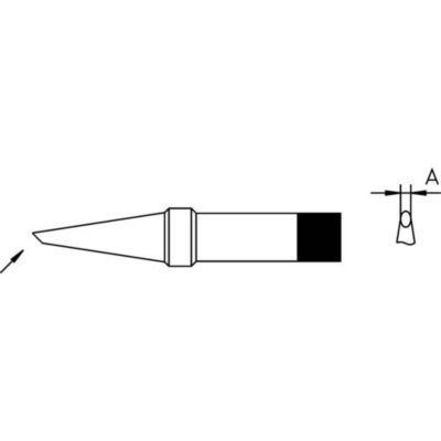 Panne de fer à souder ronde biseautée 5 mm 4PTDD8-1 - compatible TCP-S ...
