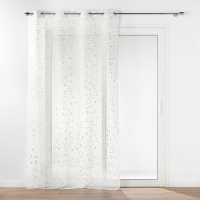 Panneau a oeillets 140 x 280 cm voile sable imprime metallise flessia Or