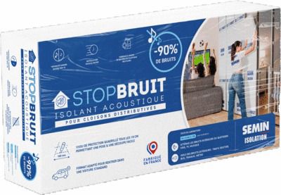 Panneau acoustique vendu par 6 Stop Bruit – 120 × 60 cm, épaisseur 45 mm