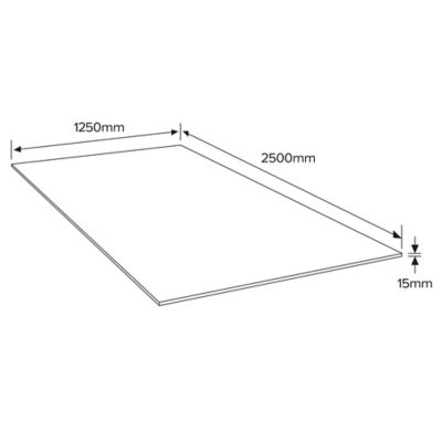 Panneau aggloméré - 250 x 125 cm, ép.15 mm (vendu au panneau)