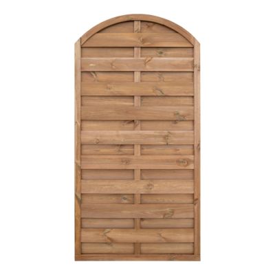 Panneau arc de clôture Arve 2 en bois traité marron ép.30 mm L. 90 x H.180 cm