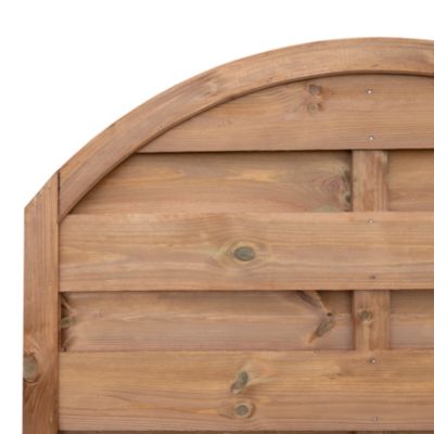 Panneau arc de clôture Arve 2 en bois traité marron ép.30 mm L. 90 x H.180 cm
