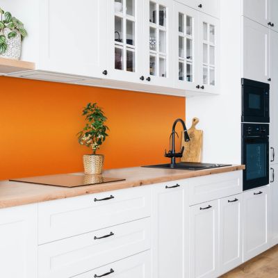 Carrelage Mural Et Sol Autocollant PVC – Couleur Orange – 9 Carreaux 30x30 Cm – Style Moderne – Tulup