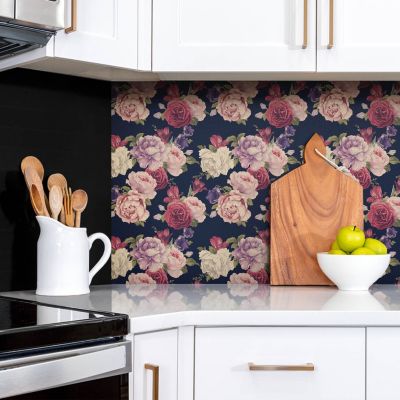 Panneau autocollant Tulup 100x50 cm Fleurs de roses colorées 1 pcs