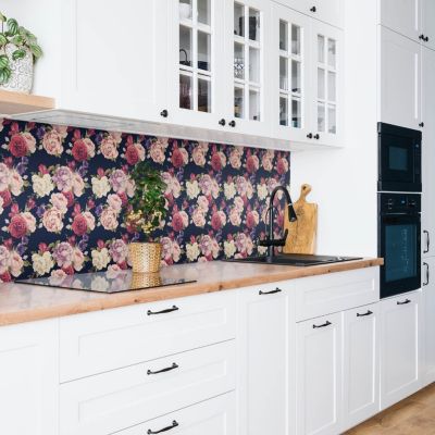 Panneau autocollant Tulup 100x50 cm Fleurs de roses colorées 1 pcs
