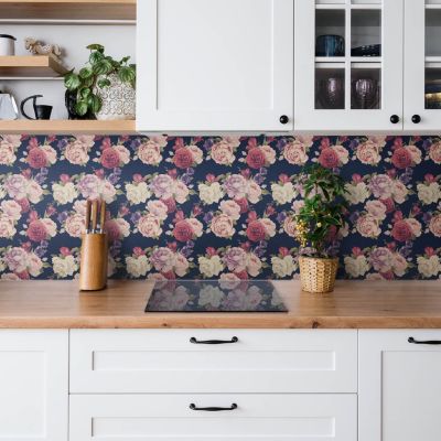 Panneau autocollant Tulup 100x50 cm Fleurs de roses colorées 1 pcs