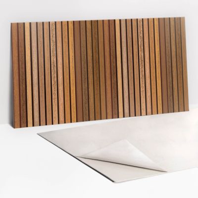 Panneau autocollant Tulup 100x50 cm Lattes de bois 1 pcs