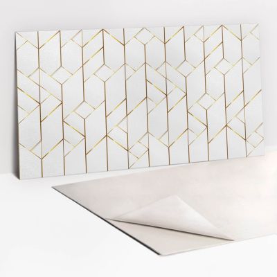 Panneau autocollant Tulup 100x50 cm Lignes dorées à la mode 1 pcs