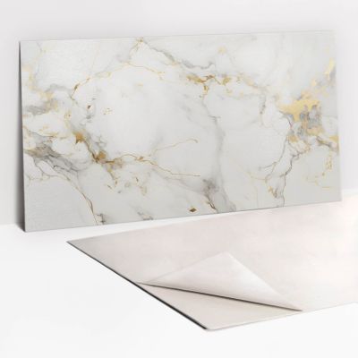 Panneau autocollant Tulup 100x50 cm Marbre élégant et or 1 pcs