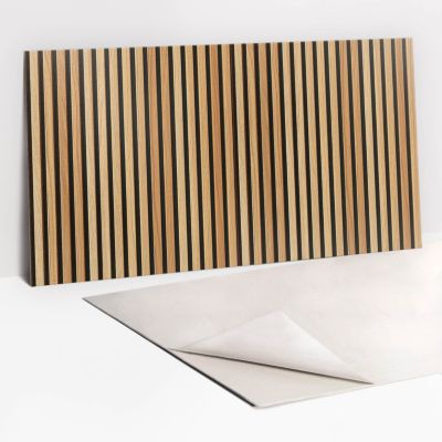Panneau autocollant Tulup 100x50 cm Planches en bois lamelles 1 pcs