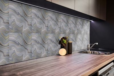 Panneau autocollant Tulup 100x50 cm Vagues de marbre 1 pcs