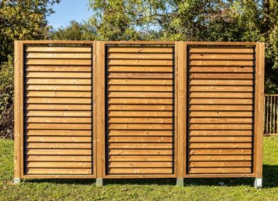 Panneau bois brise vue persienne 100 x h.200 cm