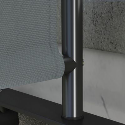 Panneau brise-vue paravent extérieur sur roulettes - autoportant - dim. 183L x 30l x 181H cm - gris