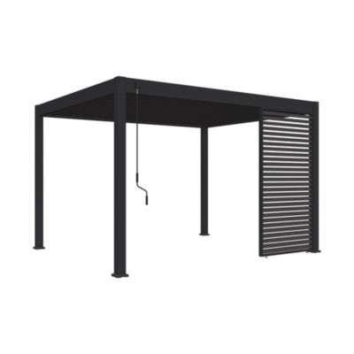 Panneau brise-vue ventelles horizontales 1,3M Ombréa - Anthracite