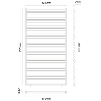 Panneau brise-vue ventelles horizontales 1,3M Ombréa - Anthracite