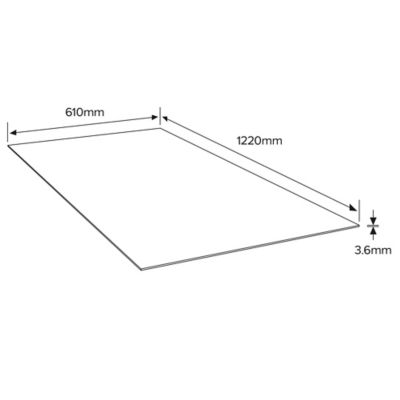 Panneau contreplaqué - 122 x 61 cm, ép.3,6 mm (vendu au panneau)