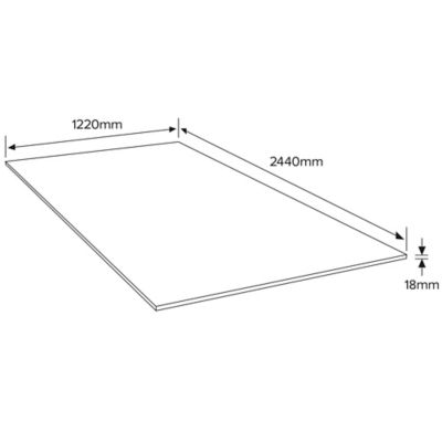 Panneau contreplaqué de feuillus - 244 x 122 cm, ép.18 mm (vendu au panneau)