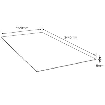 Panneau contreplaqué de feuillus - 244 x 122 cm, ép.5 mm (vendu au panneau)