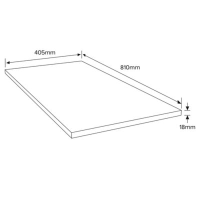 Panneau contreplaqué de feuillus - 81 x 40,5 cm, ép.18 mm (vendu au panneau)