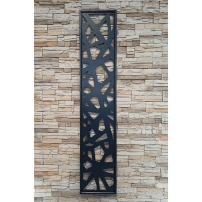 Panneau décoratif extérieur aluminium 40 x 200 cm Gris 7016